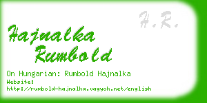 hajnalka rumbold business card